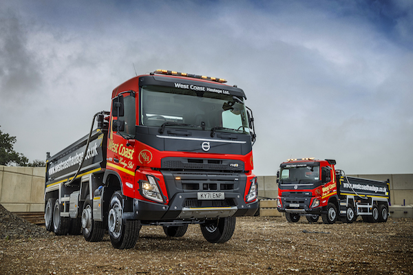 WEST  COAST  HAULAGE  MAKES  A  SMART  MOVE  WITH  60  NEW  VOLVO   TIPPERS