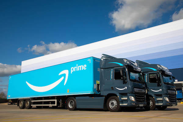 Amazon unveils first-ever fully electric heavy goods vehicles in its UK fleet