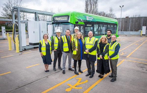 ‘Bus depot of the future’ launches in Leicester as one of the UK’s first fully electric depots outside of London
