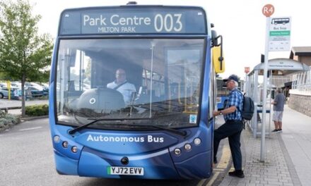 Autonomous single-decker bus producing zero carbon emissions on UK roads for the first time