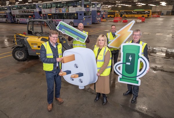 Electric transformation of First Bus Oldham depot gets underway