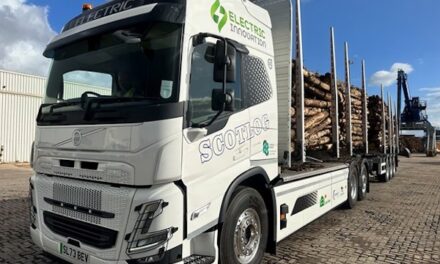 Highland electric timber truck hits the road in drive to Net Zero