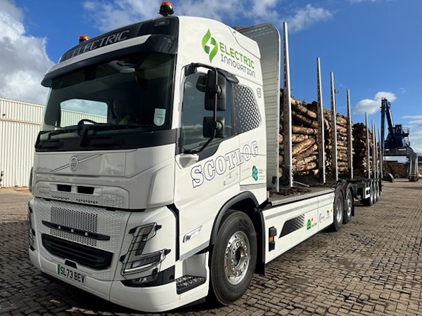 Highland electric timber truck hits the road in drive to Net Zero