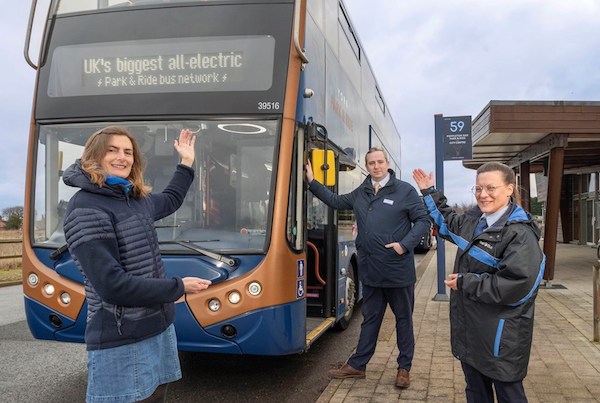 York boasts the UK’s biggest all-electric Park and Ride bus network