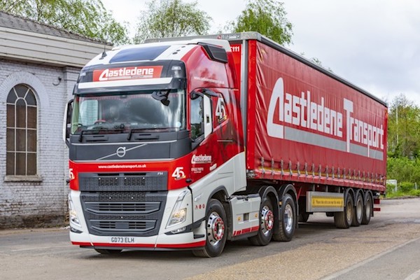 SUPERIOR SERVICE SEES CASTLEDENE TRANSPORT CHOOSE VOLVO FOR 45TH ANNIVERSARY TRUCK