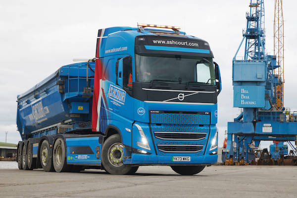 FOUR VOLVO FH ELECTRICS SUPERCHARGE THE ASHCOURT GROUP’S SUSTAINABILITY DRIVE